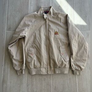VINTAGE IZOD BOMBER HARRINGTON JACKET EMBROIDERED CREST
